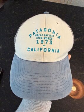 Patagonia Two-Tone Trucker Cap — Cream Crown & Light Blue Bill